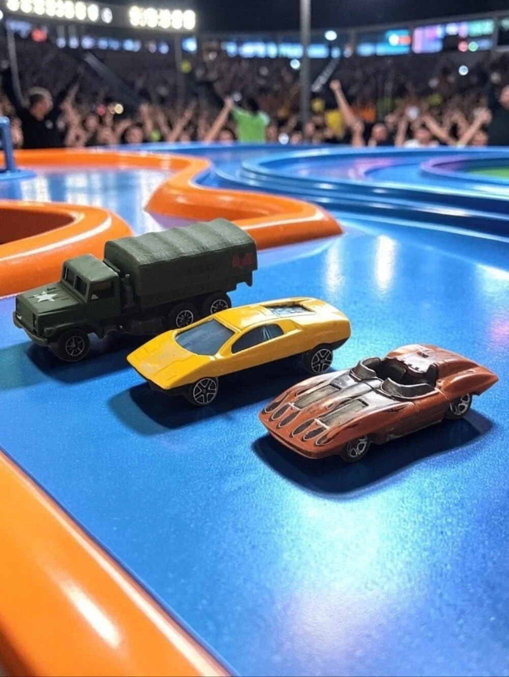 (Lot Of 3) Assorted Corvette Stingray /Datsun 126X/ Military Truck Die-Cast 1:64